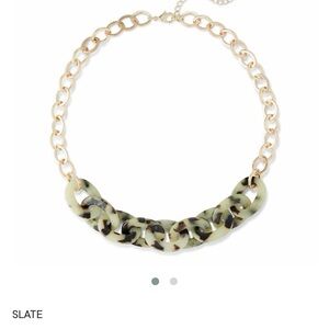 Slate Grayson resin chain necklace NWOT